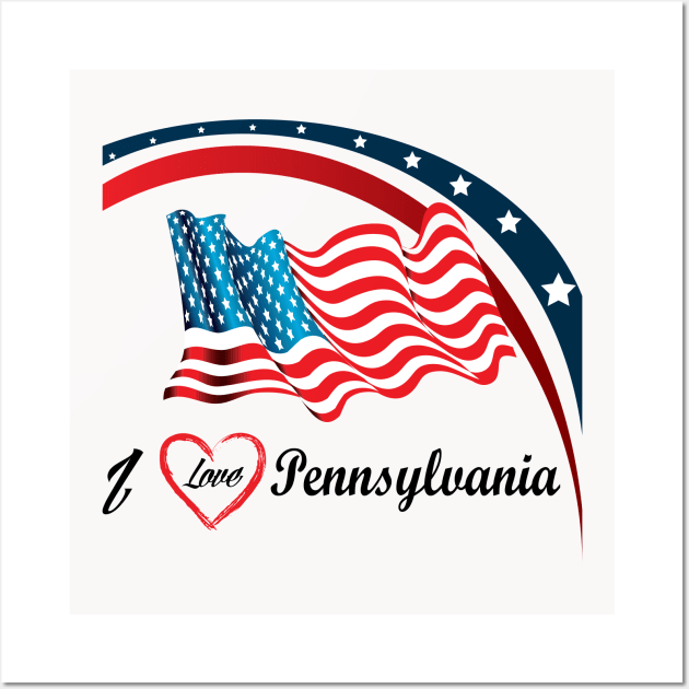 i love pennsylvania Wall Art by Print On Demand✅